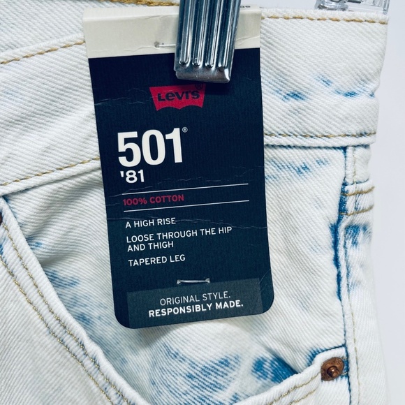 Levi's 501® '81 Women’s Jeans A High Rise Tapered Leg Blue Size 27X31 NEW - Picture 4 of 15